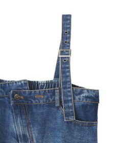 YECCA VECCA デニムMIXデザインサロペット