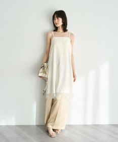 YECCA VECCA レースサテンキャミチュニック