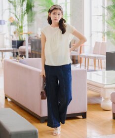 Tiaclasse 【洗える】フリルチュールレーストップス