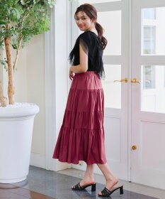 Tiaclasse 【洗える】フリルチュールレーストップス