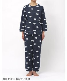 tsumori chisato SLEEP ツモリチサト パジャマ 綿100%(本体) ジャカード 8分袖 長袖 9分丈 レディース UDX218/ワコール