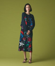 GRACE CONTINENTAL プリントコンビドレス