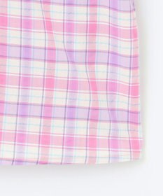 ANY KIDS チェック オフショルダー ブラウス