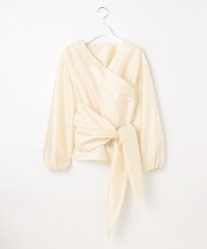 23区 【エステータ】シルク混タフタ カシュクールブラウス