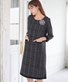 Tiaclasse ツイードAラインワンピース