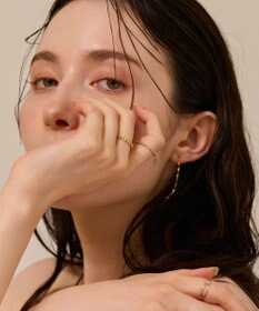 Phoebe 〈金属アレルギー対応〉2setメタルスタッズリング　ゴールド/ニッケルフリー