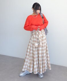 Green Parks イージーケアチェックボリュームスカート