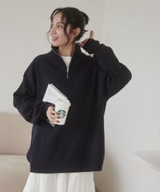 WEGO 【ユニセックス着用ITEM】ミラノリブハーフジッププルオーバー