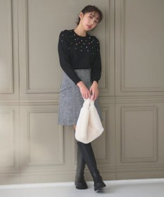 Feroux パール×ビジュー ニット