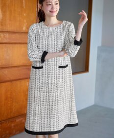 Tiaclasse ツイードAラインワンピース