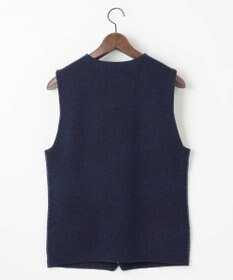 JOSEPH ABBOUD 【洗える/ソフトな肌触り/軽い】シェニールヤーンジャカードニット ベスト