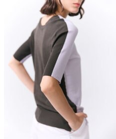 BEIGE， JULIE / コットンシルク 2WAY半袖ニット