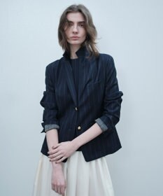 BEIGE， 【セットアップ対応】GEORGE / ウールストライプ テーラードジャケット