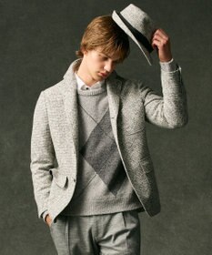 JOSEPH ABBOUD 【イタリア素材/軽量/ストレッチ】スライバー千鳥 ジャケット