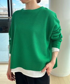 UNFILO 【洗える】リネンリンクスメッシュ　プルオーバー