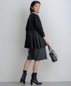 23区 S 【ご好評につき新色追加】ナチュラルコットンベアコンビ ペプラム カットソー