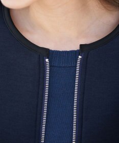 Tiaclasse パイピングノーカラーダンボールコート