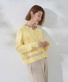 YECCA VECCA シアーMIXカーディガン