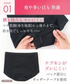 Wing サニタリーショーツ ナイト用 オーガニックコットン混(身生地部) ナプキンがズレにくい 羽付きナプキン対応 【カナウ】 はきこみ丈ふかめ 生理用ショーツ EC8520 ウイング／ワコール