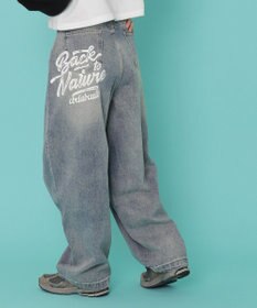 WEGO バックポケットロゴバギーデニム