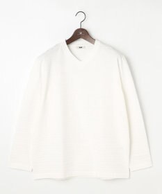 JOSEPH ABBOUD 【キングサイズ・オーガニックコットン使用・日本素材・日本縫製】 オーガニックヘリンボ-ンリンクス Vネック Tシャツ