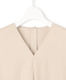 23区 L 【接触冷感/撥水加工/洗える】ストレッチブロード Vネックワンピース