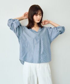 YECCA VECCA タックスリーブスキッパーブラウス