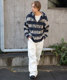 WEGO シャギーグラフィックZIPパーカー