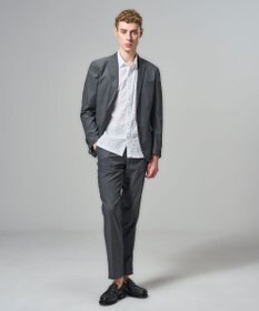 JOSEPH HOMME 【新素材】タックドビーストレッチ 　レギュラーカラー半袖シャツ