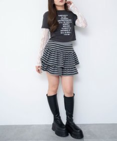 WEGO 【ウエストゴム】スウェットフリルスカパン