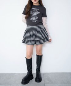 WEGO 【ウエストゴム】スウェットフリルスカパン