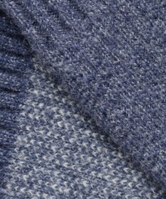 Feroux 【洗える】リボン柄ハイネック プルオーバーニット