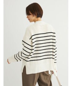 Green Parks ｍｏｋｏモール畦編みモックネックプルオーバー