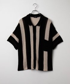 WEGO メッシュストライプニットカーディガン（SS）