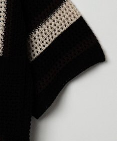 WEGO メッシュストライプニットカーディガン（SS）