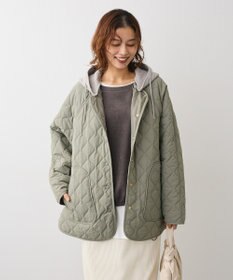 Green Parks ２ＷＡＹニットフードキルティングブルゾン