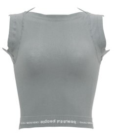 WACOAL MEN レディース <beautiful people>コラボ タンクトップ ボクサートップス ワンサイズ（S-L） オーガニック綿混 立体成型 肩幅：狭め ネック深さ：あさめ WL8001 /ワコールメン