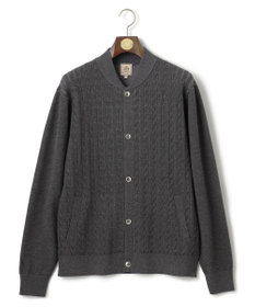 J.PRESS MEN 【ストレッチ性 / イージーケア】【FLEX YARN】ケーブルニットブルゾン型カーディガン