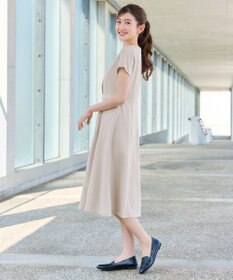 Tiaclasse L 【新色追加】フラップ付きミディアム丈フレアワンピース