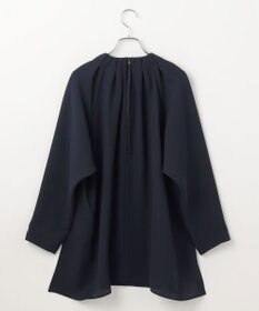 #Newans 【洗濯機可能】タックネックブラウス