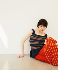 TRICOTE ボーダーニット タンクトップ