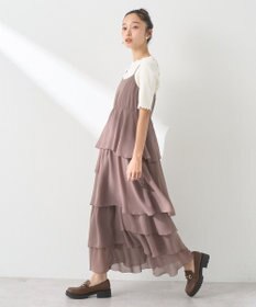 earth music&ecology アシンメトリーティアードワンピース