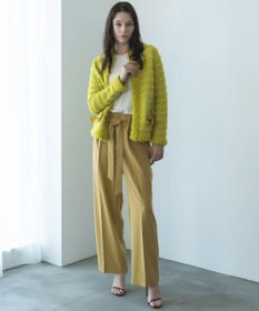 自由区 【カトリエムブーケ】Tweed melange フリンジジャケット