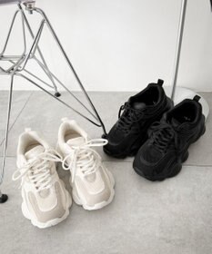 WEGO メッシュコンビ厚底スニーカー