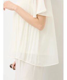 earth music&ecology マジョリカプリーツ半袖ブラウス