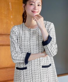 Tiaclasse ツイードAラインワンピース