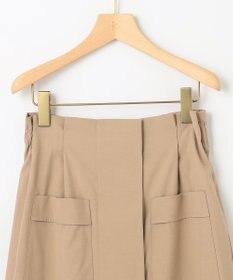 組曲 【ベルト付】リネン混オックスストレッチ キュロットパンツ