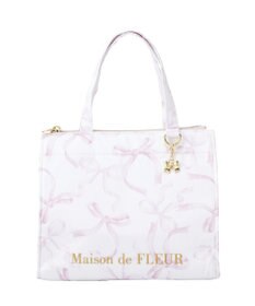 Maison de FLEUR 【保冷機能付き】リボン柄保冷バッグ