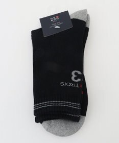 23区GOLF 【MEN】バックロゴ ハーフソックス ブラック系