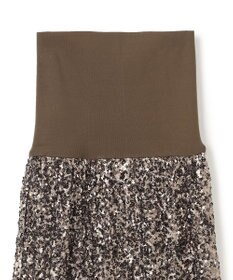 BEIGE， 【洗える】ALYSSUME / スパンコールストレッチニットスカート